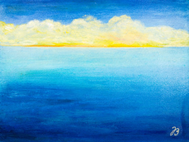 Painting titled "Wolken am Horizont…" by Jutta Blühberger, Original Artwork, Pigments