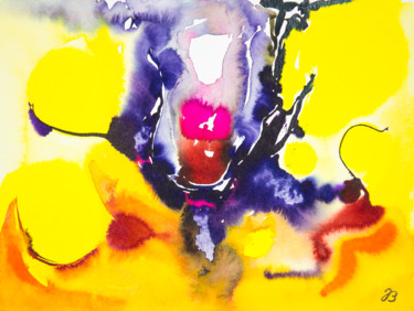 Картина под названием "Blüte * Blossom" - Jutta Blühberger, Подлинное произведение искусства, Акрил