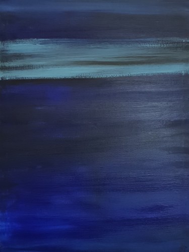 Schilderij getiteld "Deep blue" door Jutta Christandl, Origineel Kunstwerk, Acryl