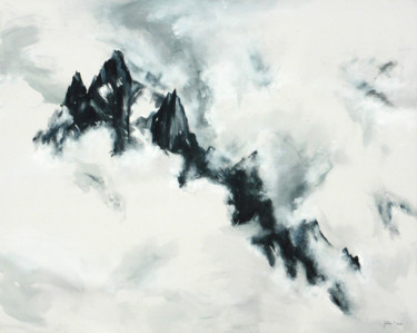 Картина под названием "Emergence (les Aigu…" - Philippe Juttens, Подлинное произведение искусства, Масло