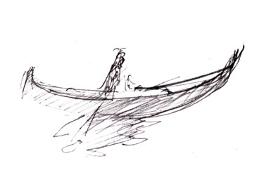 Zeichnungen mit dem Titel "Étude de gondole, V…" von Philippe Juttens, Original-Kunstwerk, Bleistift