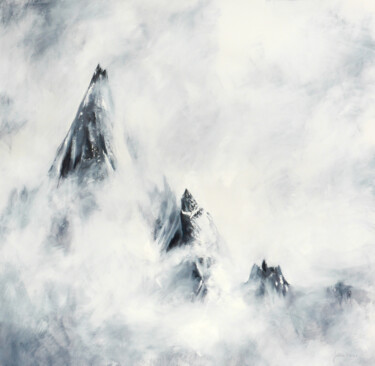 Pittura intitolato "Jeux de brume sur l…" da Philippe Juttens, Opera d'arte originale, Olio