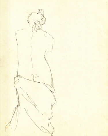 Disegno intitolato "Vénus de Milo (esqu…" da Philippe Juttens, Opera d'arte originale, Matita