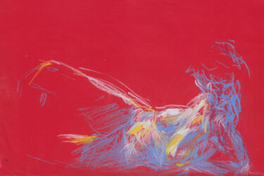 图画 标题为“Femme allongée” 由Philippe Juttens, 原创艺术品, 粉彩