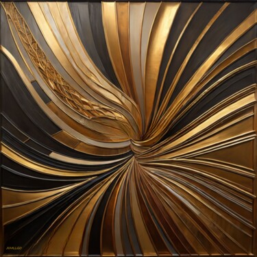 Digitale Kunst mit dem Titel "ATADURA EN DORADO" von Juvillgo, Original-Kunstwerk, Digitale Malerei