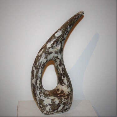 Sculptuur getiteld "Virgule 3" door Jean-Yves Petit (JYP), Origineel Kunstwerk, Cement