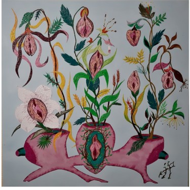 "Orchid Garden Flore…" başlıklı Tablo Jean-François Albert tarafından, Orijinal sanat, Petrol