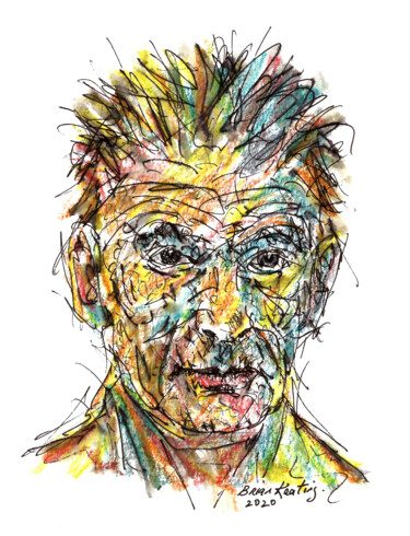 "Samuel Beckett" başlıklı Tablo K-Art tarafından, Orijinal sanat, Suluboya