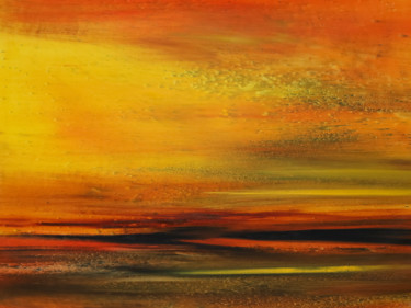 Peinture intitulée "Sunset in the West" par Khrystyna Kozyuk, Œuvre d'art originale, Huile