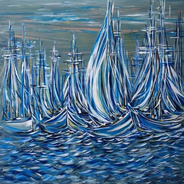 Peinture intitulée "Ready to Sail" par Khrystyna Kozyuk, Œuvre d'art originale