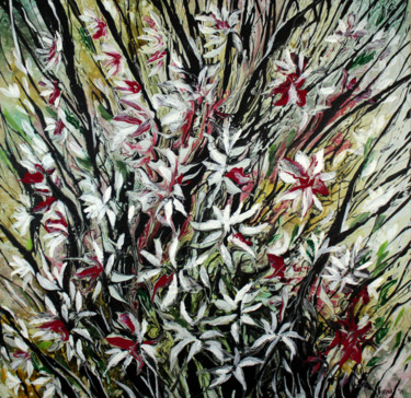 Pittura intitolato "Flowers Сreation" da Khrystyna Kozyuk, Opera d'arte originale, Acrilico