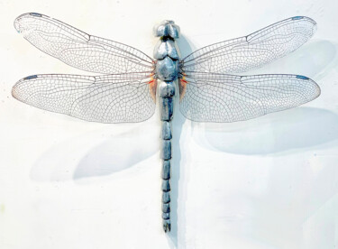 Скульптура под названием "Dragonfly 12" - Ken Overman, Подлинное произведение искусства, Пластмасса