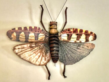 Sculpture titled "Locust" by Ken Overman, Original Artwork, Plastic Mounted on artwork_cat.