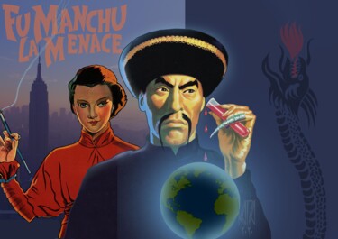 Arts numériques intitulée "Fu manchu" par Kada, Œuvre d'art originale, Peinture numérique