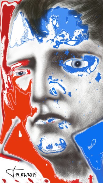 Digitale Kunst getiteld "Napoléon" door Kakha Kolkhi, Origineel Kunstwerk, Digitaal Schilderwerk