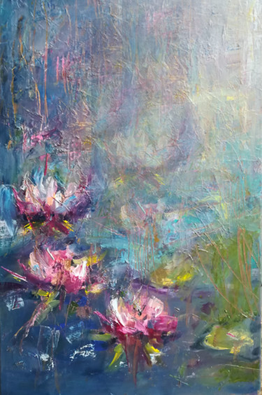 Peinture intitulée "flowers" par Kamila Kretus, Œuvre d'art originale, Huile