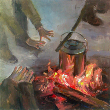 Ζωγραφική με τίτλο "Warmly(Oil painting…" από Kamsar Ohanyan, Αυθεντικά έργα τέχνης, Λάδι