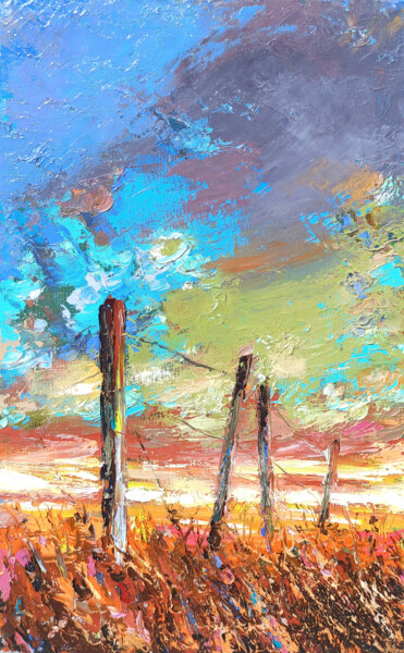 Peinture intitulée "Landscape" par Kamsar Ohanyan, Œuvre d'art originale, Huile Monté sur Châssis en bois