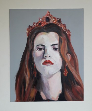 Painting titled "Princes 1" by Wim Kannekens, Original Artwork, Acrylic Mounted on Wood Panel