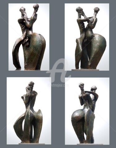 Escultura intitulada "le-tire-bouchon-du-…" por Kaol, Obras de arte originais