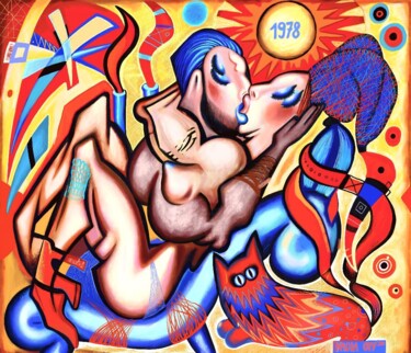 Pintura intitulada "Digital Love" por Kaola Oty, Obras de arte originais, Acrílico