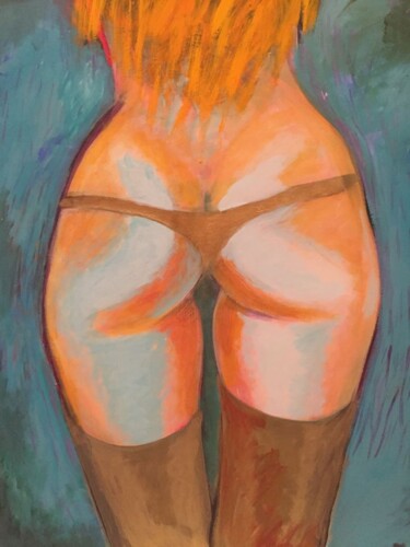 Pintura titulada "Nude back" por Kaola Oty, Obra de arte original, Acrílico