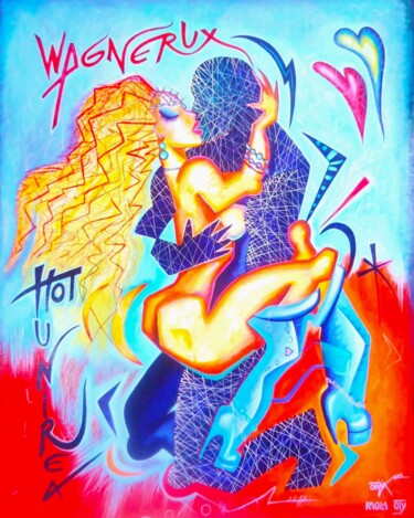 Картина под названием "Horny couple" - Kaola Oty, Подлинное произведение искусства, Акрил