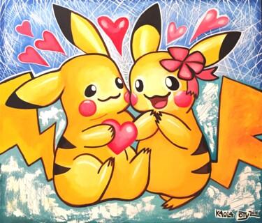 Painting titled "pokemon" by Kaola Oty, Original Artwork