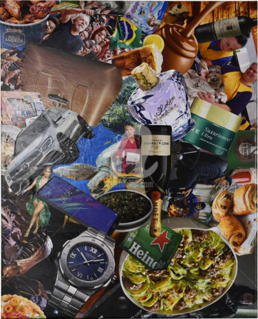 Collages intitulée "La Terre va mal" par Kaouteur Souibgui, Œuvre d'art originale, Collages