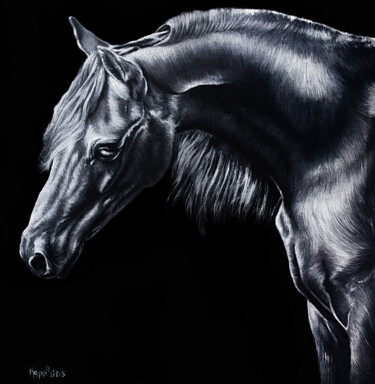 Pittura intitolato "Horse" da Kaprasis, Opera d'arte originale, Olio