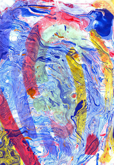 Dessin intitulée "liquit art-abstract…" par Sabri Karadogan, Œuvre d'art originale, Acrylique