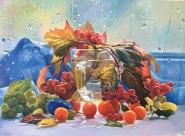 Pittura intitolato "Still Life tomatoes…" da Karas Gleb, Opera d'arte originale, Olio
