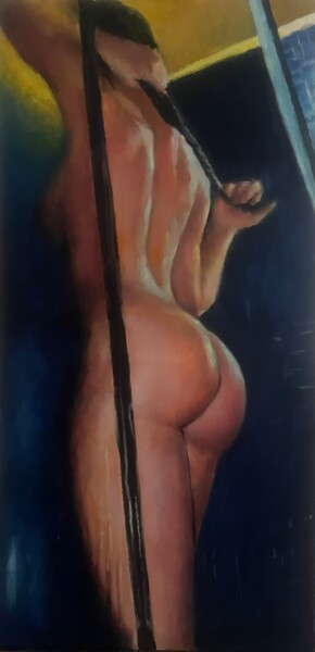 Painting titled "in the shower" by Karas Gleb, Original Artwork, Oil