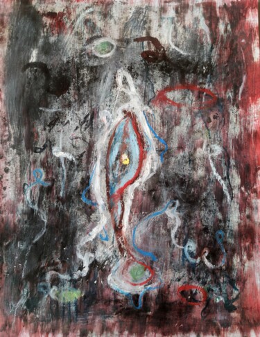 Pittura intitolato "Abstract nature 1" da Karel Stoop, Opera d'arte originale, Olio