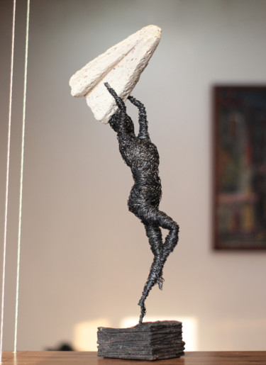 Sculptuur getiteld "Origami (50x15x10 1…" door Karen Axikyan, Origineel Kunstwerk, Metalen