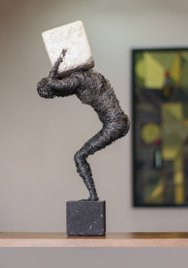 Sculpture titled "Cubism (49x20x14 2.…" by Karen Axikyan, Original Artwork, Metals