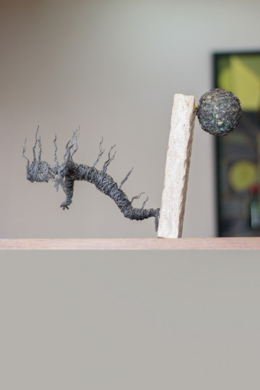 Skulptur mit dem Titel "Deep (22x32x19 2.2k…" von Karen Axikyan, Original-Kunstwerk, Metalle