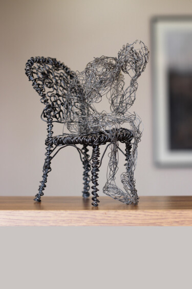 Sculpture titled "Shadow (20x13x11 0.…" by Karen Axikyan, Original Artwork, Metals