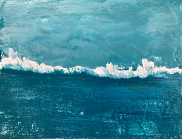 「Tempete sur le lac…」というタイトルの絵画 Karen Dutoit Verbekeによって, オリジナルのアートワーク, ワックス