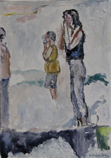 Peinture intitulée "De ce côté -ci" par Karen Finkelstein, Œuvre d'art originale, Huile