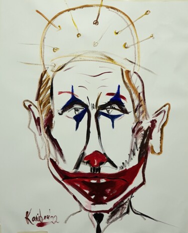 Pintura titulada "Mad Vlad" por Karibou Artist, Obra de arte original, Acrílico