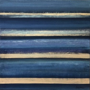 「The horizon」というタイトルの絵画 Karin Amtmann (K. Amtmann)によって, オリジナルのアートワーク, アクリル ウッドストレッチャーフレームにマウント