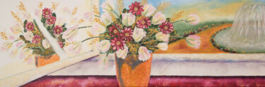 Schilderij getiteld "Tulpen" door Karin Sternberg, Origineel Kunstwerk, Olie
