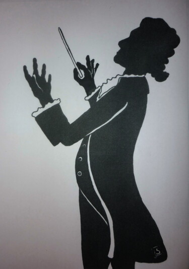 Pintura titulada "Dirigent" por Karin Sternberg, Obra de arte original, Rotulador