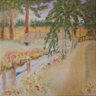 Malerei mit dem Titel "Rund um Schwabmünch…" von Karin Sternberg, Original-Kunstwerk, Öl