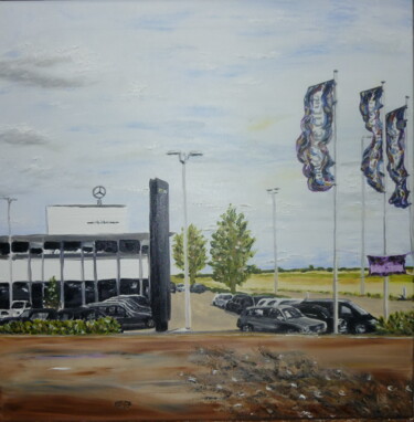 Painting titled "Rund um Smü Drive t…" by Karin Sternberg, Original Artwork, Oil