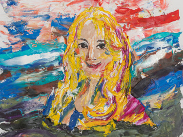 Картина под названием "Selbstportrait 2 vo…" - Karin Sternberg, Подлинное произведение искусства, Масло