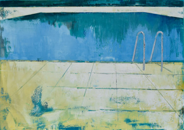 Ζωγραφική με τίτλο "pool1" από Kariko Ono, Αυθεντικά έργα τέχνης, Λάδι