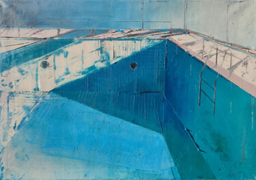 Pittura intitolato "Pool 14" da Kariko Ono, Opera d'arte originale, Olio Montato su Telaio per barella in legno