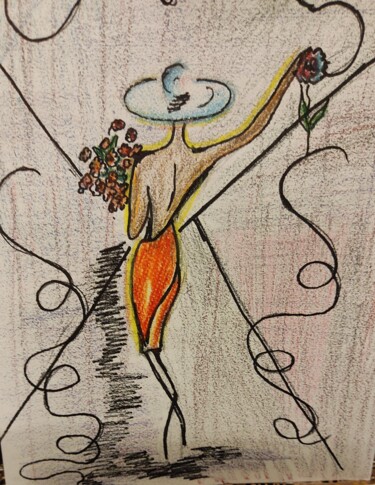 Peinture intitulée "Фантазия" par Karina Muliar, Œuvre d'art originale, Crayon